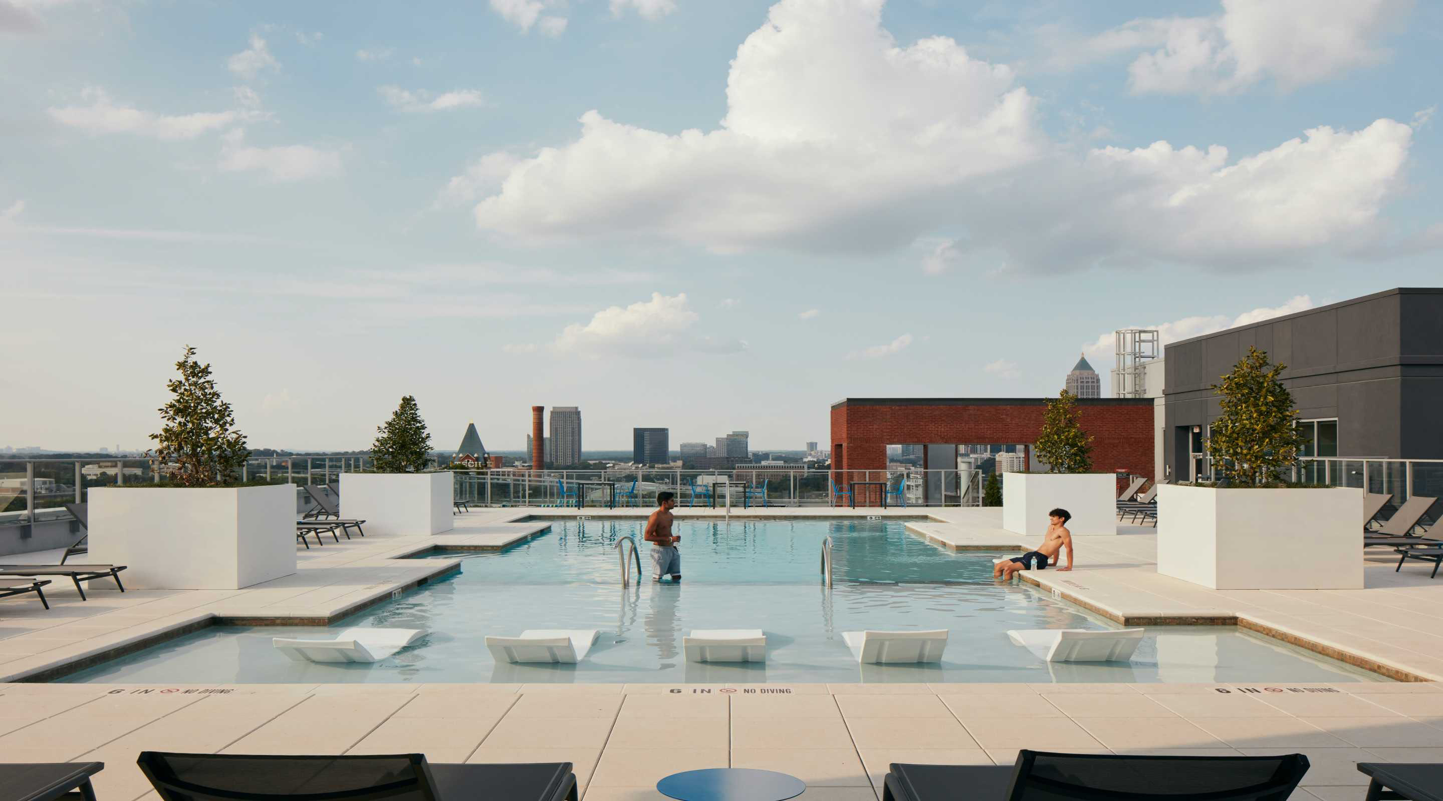 A resort-style swimming pool